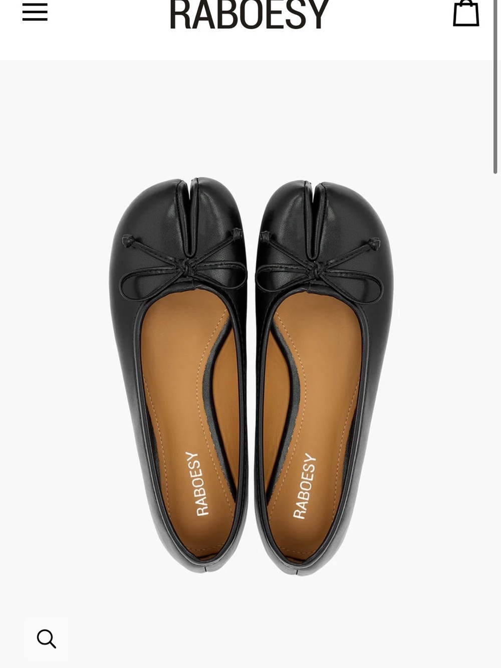 Black Bow tie Tabi flats